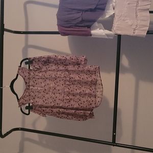 Cold shoulder sheer top